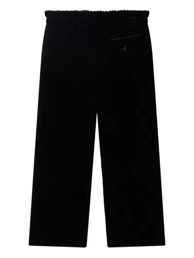 Bonpoint Elastic-waist Velvet Trousers In Black
