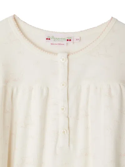 Bonpoint Jucie Button-front Pyjama Set In White