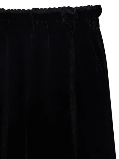 Bonpoint Elastic-waist Velvet Trousers In Black