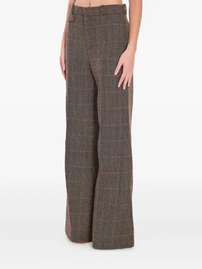 Chloé Tailored Checked Wool Trousers