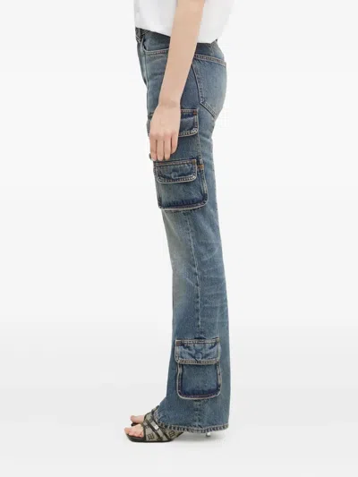 Fiorucci Cargo Panelled Jeans In Blue