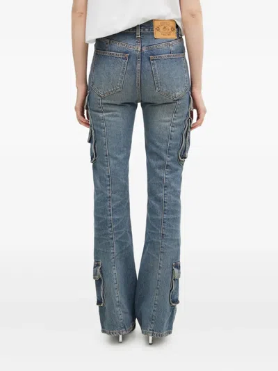 Fiorucci Cargo Panelled Jeans In Blue