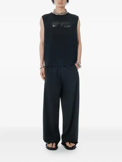 Alexander Wang Logo-print Vest In Blue