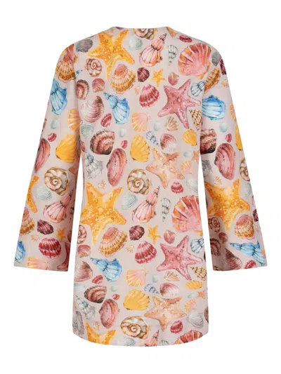 Paramidonna Seashell-print Linen Dress