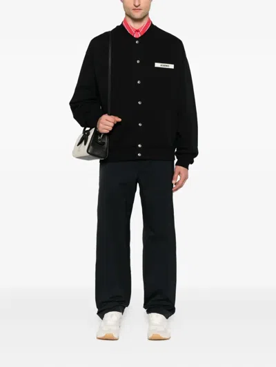 Jacquemus Le Cardigan Gros Grain In Black