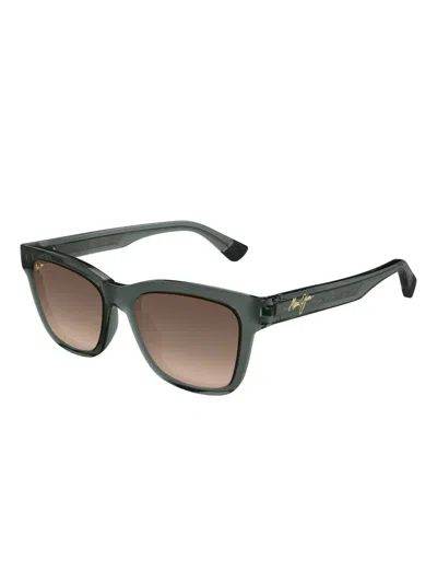 Maui Jim Hano Hano Square-frame Sunglasses In Green
