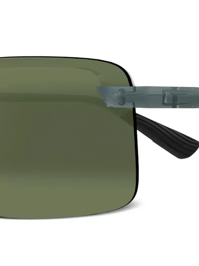 Maui Jim Rectangle-frame Sunglasses In Green