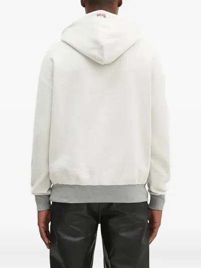 Aries Appliqué-detail Hoodie In White