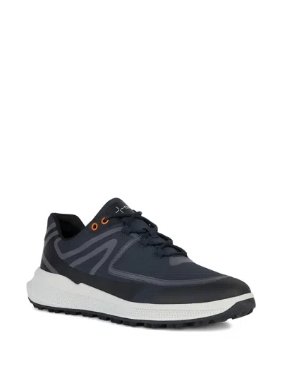 Geox Pg1x Mesh-panel Sneakers In Black