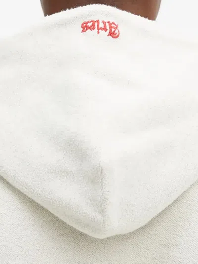 Aries Appliqué-detail Hoodie In White