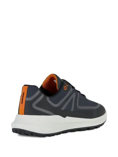 Geox Pg1x Mesh-panel Sneakers In Black