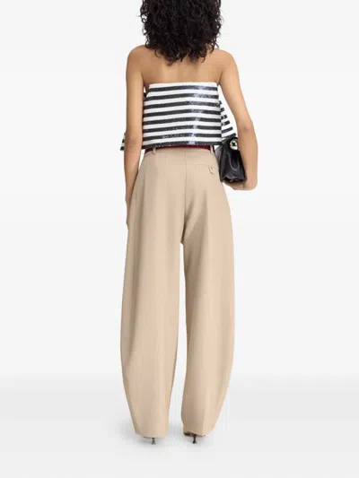 Jacquemus The Spezia Sequin-striped Strapless Top In Blue