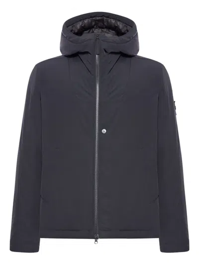 Stone Island Padded Jacket With Hood And Drip-proof In Black