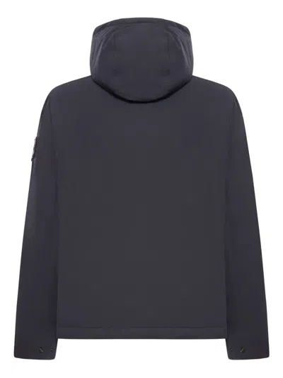 Stone Island Padded Jacket With Hood And Drip-proof In Black