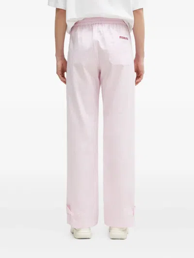 Fiorucci Gingham-check Trousers In Pink