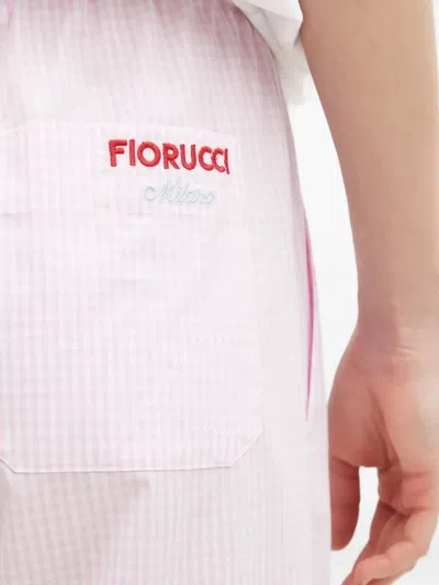 Fiorucci Gingham-check Trousers In Pink