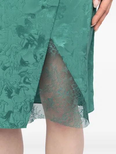 Zadig & Voltaire Julen Horse-jacquard Lace-insert Midi Skirt