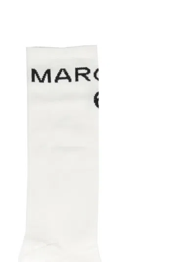 Mm6 Maison Margiela Logo-print Socks In White