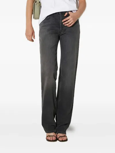 Fiorucci Logo-patch Straight Jeans In Black