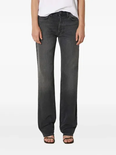 Fiorucci Logo-patch Straight Jeans In Black
