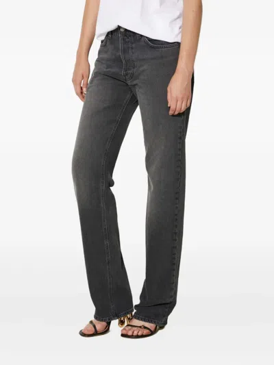 Fiorucci Logo-patch Straight Jeans In Black