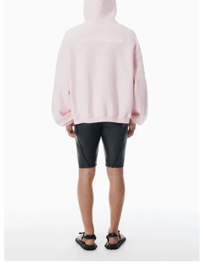 Alexander Wang Logo-detail Zip-up Hoodie In Pink