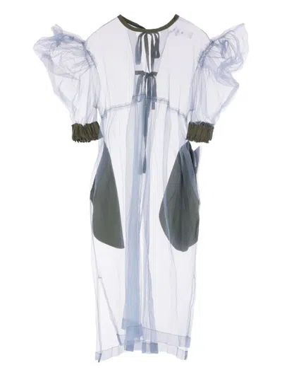 Comme Des Garçons Tao Tulle Ruffled Blouse