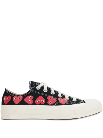 Comme Des Garçons Play X Converse Chuck 70 Multi Heart Sneakers In Black