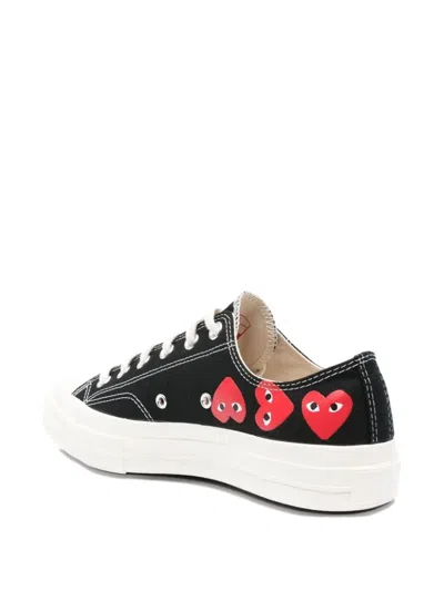 Comme Des Garçons Play X Converse Chuck 70 Multi Heart Sneakers In Black