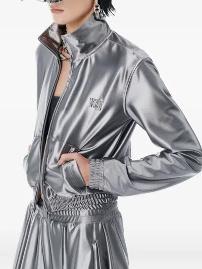 Alexander Wang Relaxed Trackpant Clothing In Silver