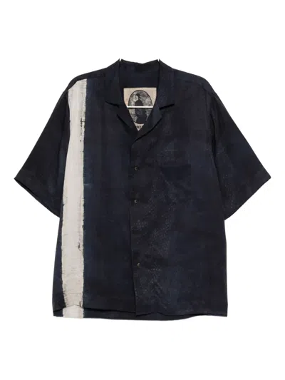Ziggy Chen Printed Shirt In Blue