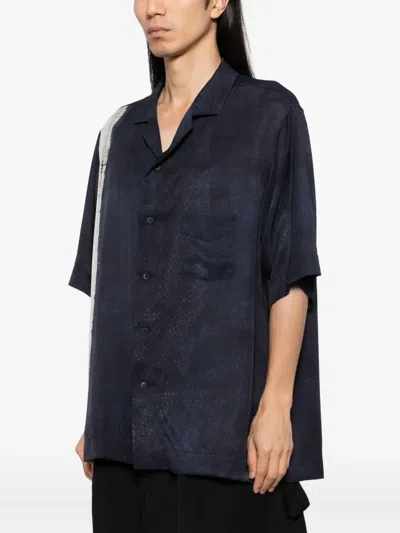 Ziggy Chen Printed Shirt In Blue