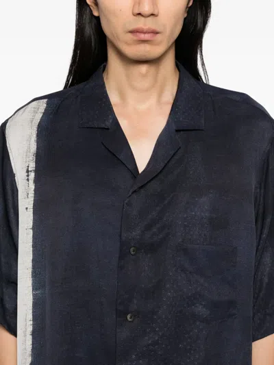 Ziggy Chen Printed Shirt In Blue