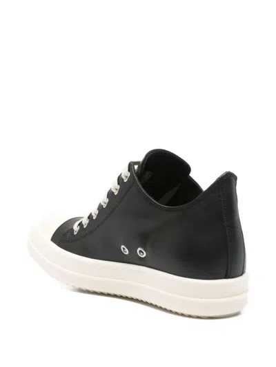 Rick Owens Woman Black&white Sneakers In Black