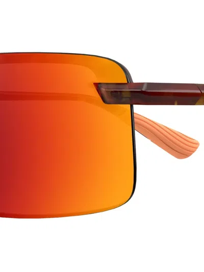 Maui Jim Laulima Rectangle-frame Sunglasses In Red