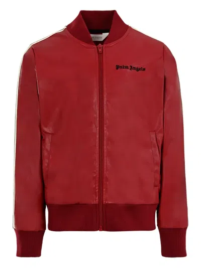 Palm Angels Stripe-detail Bomber Jacket In Red