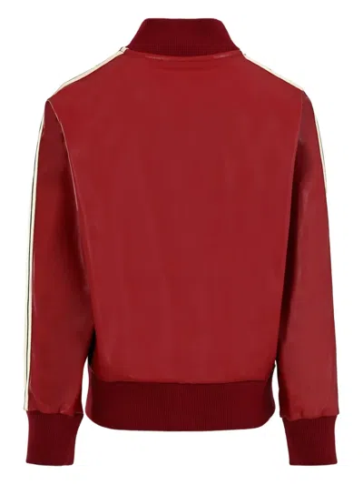 Palm Angels Stripe-detail Bomber Jacket In Red