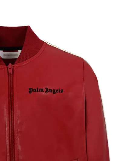 Palm Angels Stripe-detail Bomber Jacket In Red