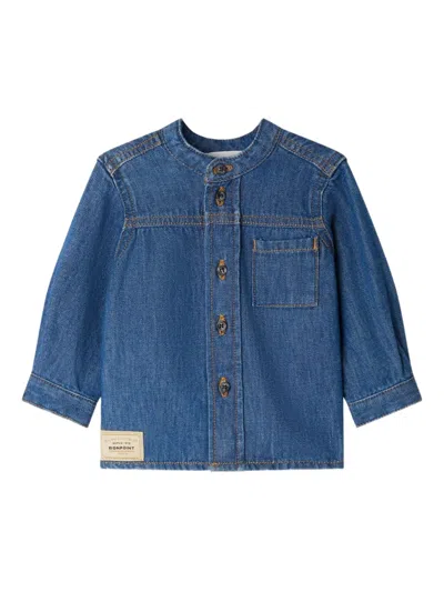 Bonpoint Button-fastening Denim Shirt In Blue