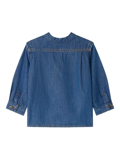 Bonpoint Button-fastening Denim Shirt In Blue