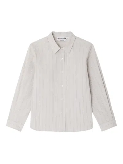 Bonpoint Tangui Striped Shirt In Gray