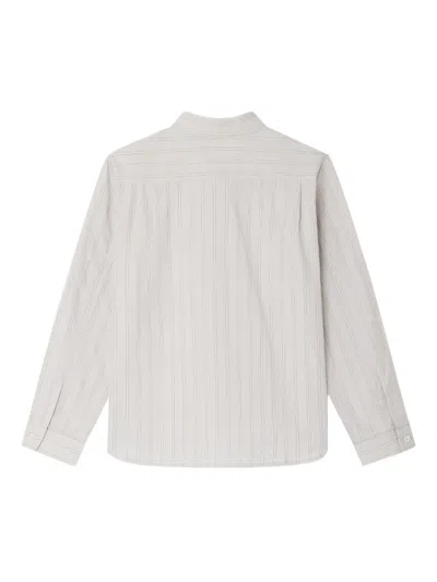 Bonpoint Tangui Striped Shirt In Gray