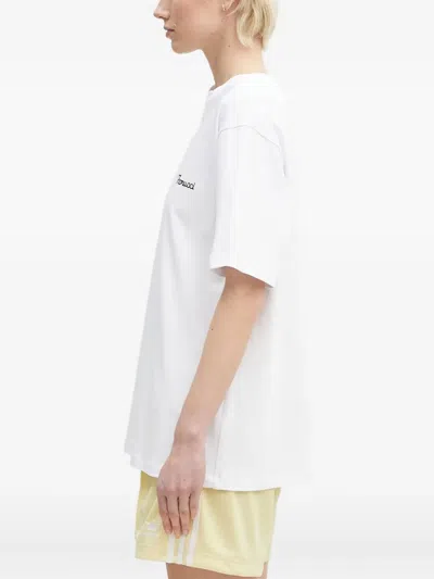 Fiorucci Embroidered Short-sleeve T-shirt In White