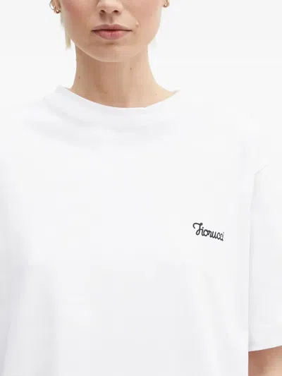 Fiorucci Embroidered Short-sleeve T-shirt In White
