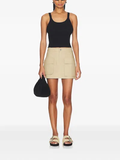 Aexae Pocketed High-waisted Skirt In Neutral