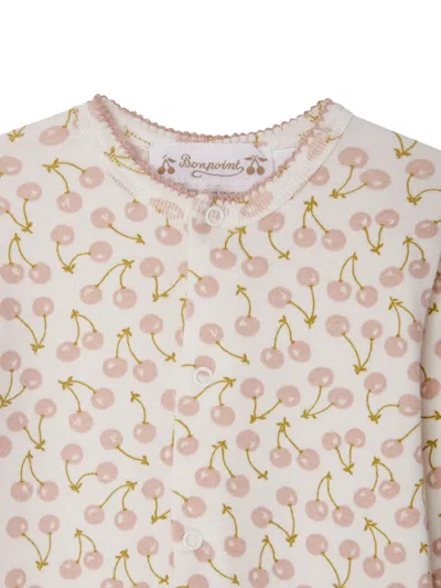 Bonpoint Cherry-print Pyjamas In Neutral