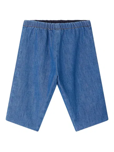 Bonpoint Dandy Elastic-waist Denim Trousers In Blue
