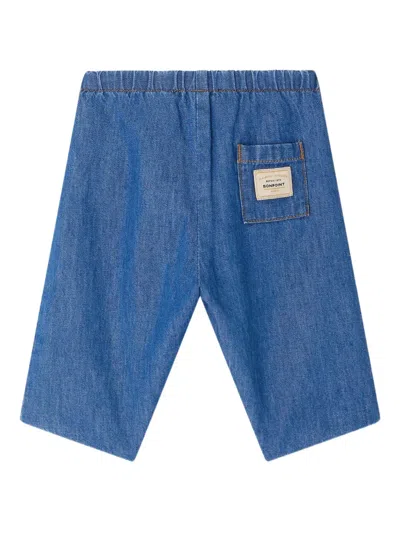 Bonpoint Dandy Elastic-waist Denim Trousers In Blue