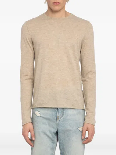 Zadig & Voltaire Long-sleeve Cashmere Sweater In Neutral