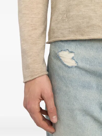 Zadig & Voltaire Long-sleeve Cashmere Sweater In Neutral